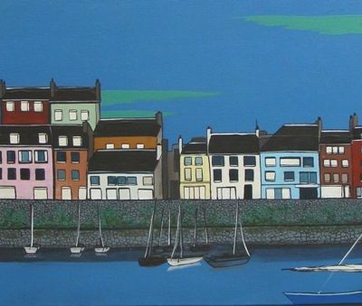 DOUARNENEZ... Acrylique sur toile 90x30