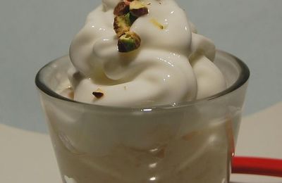 Riz au lait et sa mousse à l'eau de rose et aux litchis 