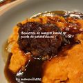 Boulettes de magret haché et purée de patate douce