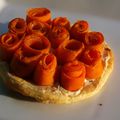 Tartelettes "trop mimi" aux carottes, chèvre et cumin