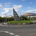 Rond-point à Lanzarote (Espagne)