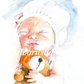 FAIRE-PART NAISSANCE AQUARELLE