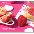 Mug cake fraise vanille