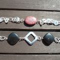 Aventurine ou onyx et argent