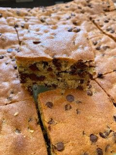 Choc chip bars