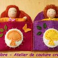 Poupettes dans leurs pochettes