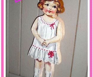 tableau deco murale paper doll