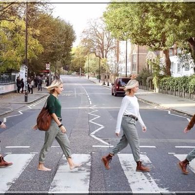 Steph on the Abbey road