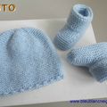 tutoriel tricot bb, bonnet, chaussons, laine bebe, explications pdf