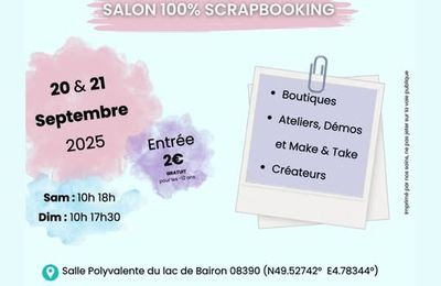 Salon 100% Scrapbooking: Escarpade en Arden' les 20 & 21 septembre 2025 (08390)