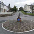Rond-point à Rostrenen