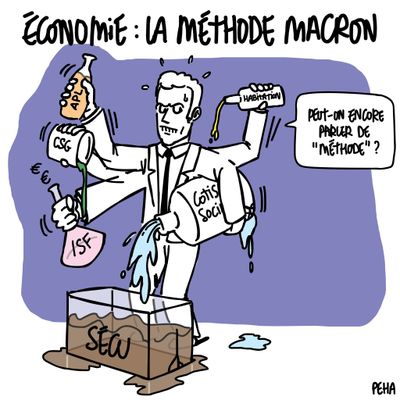 La couronne à terre du monarque Macron