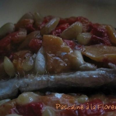 Sardines aux abricots et poivron en papillote