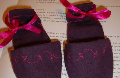 Espadrilles prune et fushia