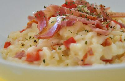 Risotto au Chorizo, Poivron Rouge et Manchego