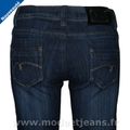 Jean Slim Skinny Délavé Femme Taille Basse