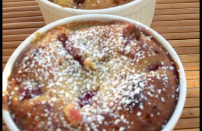 Clafoutis cerise, amande et pistache