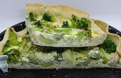 Quiche poulet, brocolis et Boursin