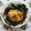 Tagliatelle aux légumes (et aux petits bouts de saucisse)