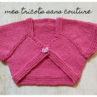 BOLERO ROSE POUR BEBE T 3 mois