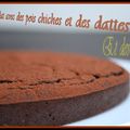 ** Etonnant Gâteau/ fondant  au chocolat épicé , aux pois chiches juste sucré avec des dattes....plaisir & nutrition  **