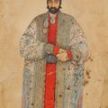 Portrait du prince Bahram Mirza Mo'ezz al-Dawleh Qâjâr, attribué à Abû al-Hasan Ghaffari dit Sani‘ al-Mulk, Iran, art qâjâr