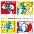 les Schtroumpfs /d’une feuille de 5 timbres  : Belges /2008