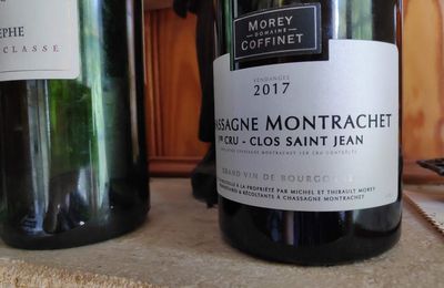 Chassagne-Montrachet : Morey Coffinet : Clos Saint Jean 2017; Saint Estèphe : Cos Labory 2003