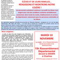 En grève le 10 novembre: MÉPRIS DU MINISTRE MISE EN DANGER DES PERSONNELS, DES ÉLÈVES ET DE LEURS FAMILLES... RÉAGISSONS 
