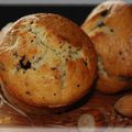 Muffins aux bananes séchées, noisette et pépites de chocolat