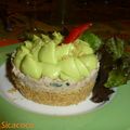 CHEESE CAKE A LA CREME DE THON ET MOUSSE D' AVOCAT