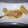 poulet aux champignons riz et son cannelloni de légumes