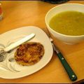 Repas express du dimanche soir : bouillon et galettes crémeuses complètes