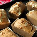 Petits cakes à la farine de châtaigne, fromage de brebis et raisins secs