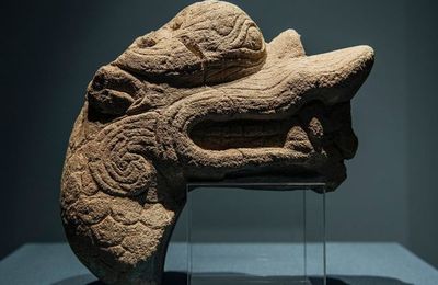 Stone dragon head, Northern Wei Dynasty (386–535)