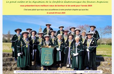 Vœux 2025 de la confrérie Gastronomique des Saveurs Angevines