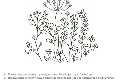 Carnet Textile FLEURS Brodées > Fleurs Sauvages