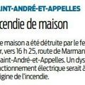 Incendie de maison