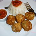 Boulettes de Cabillaud a la sauce Tomate au Cajun