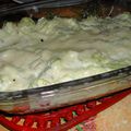 gratin de brocolis/escaloppe