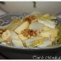 Salade d'endives aux pommes , noix et comté