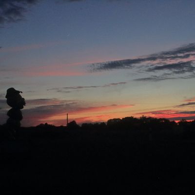 Un coucher de soleil vu depuis le parc de la Vallée