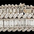 Circa 1950's Cartier Platinum Diamond Bracelets