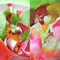 Salade d'églefin fumé à la rhubarbe