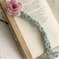 Marque-pages  au crochet avec fleur