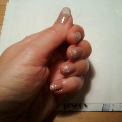 Effet nude + stamping blanc