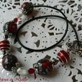 Collier "En rouge et noir"