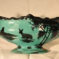 JARDINIERE EN FAIENCE DE ORCHIES "MOULIN DES LOUPS"