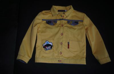 Veste en jean jaune