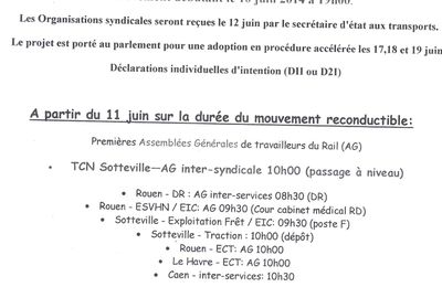 Assemblées Générales du 11 juin 2014 (Grève reconductible)